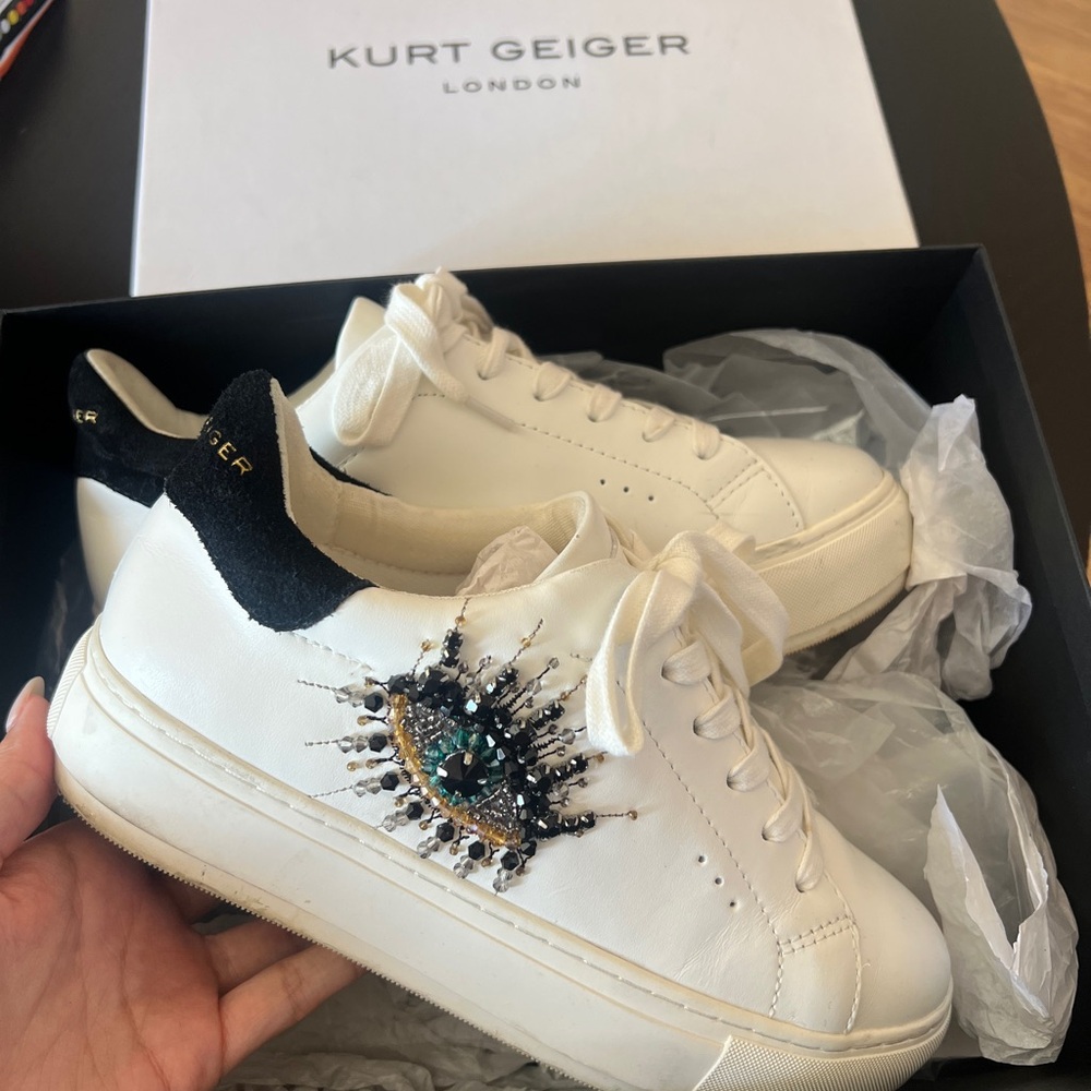 Kurt Geiger Laney Eye White Sneakers